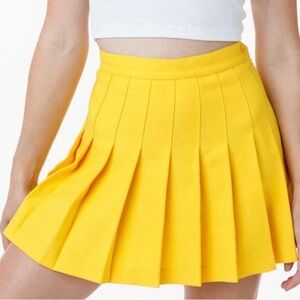 Los Angeles Apparel Tennis Skirt in Yellow